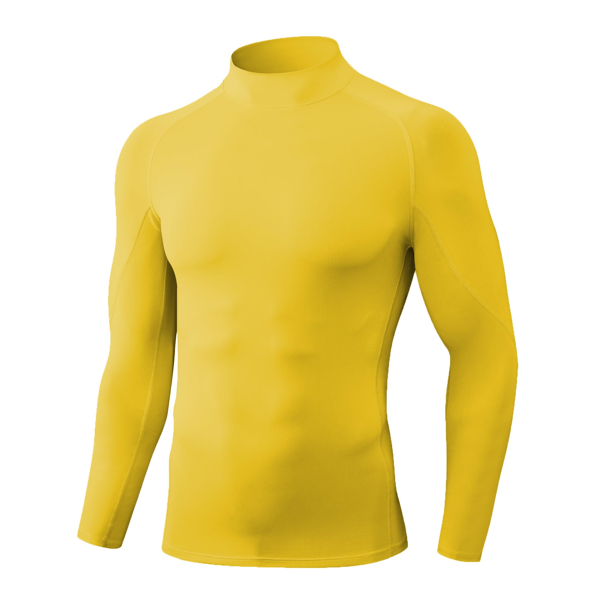 Men's Athletic Compression Shirt UPF 50+ Long Sleeve Workout Sun T-Shirts Mock Outdoor Base Layer Sports Running Tops