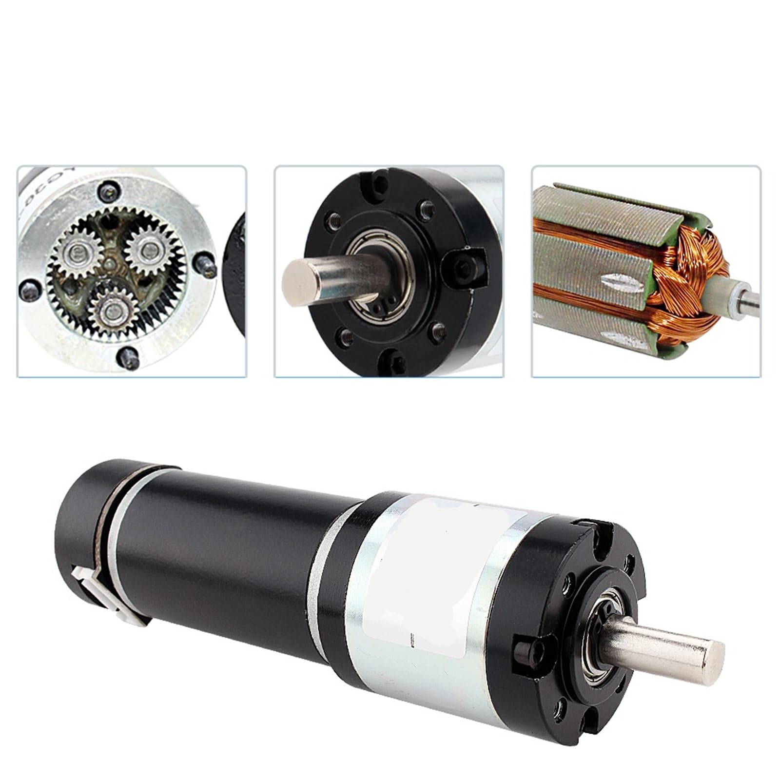 11-pinowy silnik z przekładnią planetarną DC 36 mm, wysoki moment obrotowy 36GP3162, do samodzielnego wyważenia samochodu robota (12 V z uchwytem, 1 stosunek 515)