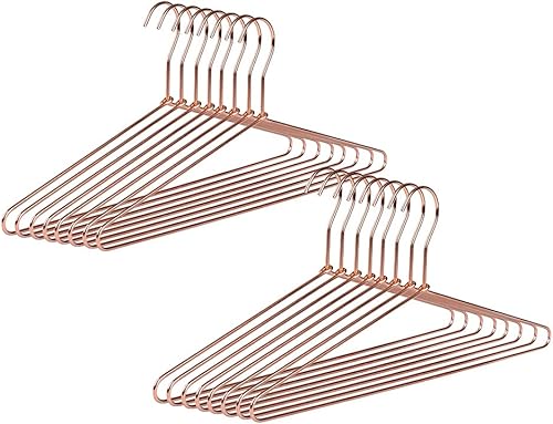 Miniatura 1 de Percha de metal resistente de calidad de 17 pulgadas, paquete de 30 perchas de cobre para ropa, perchas de abrigo resistentes, perchas estándar para