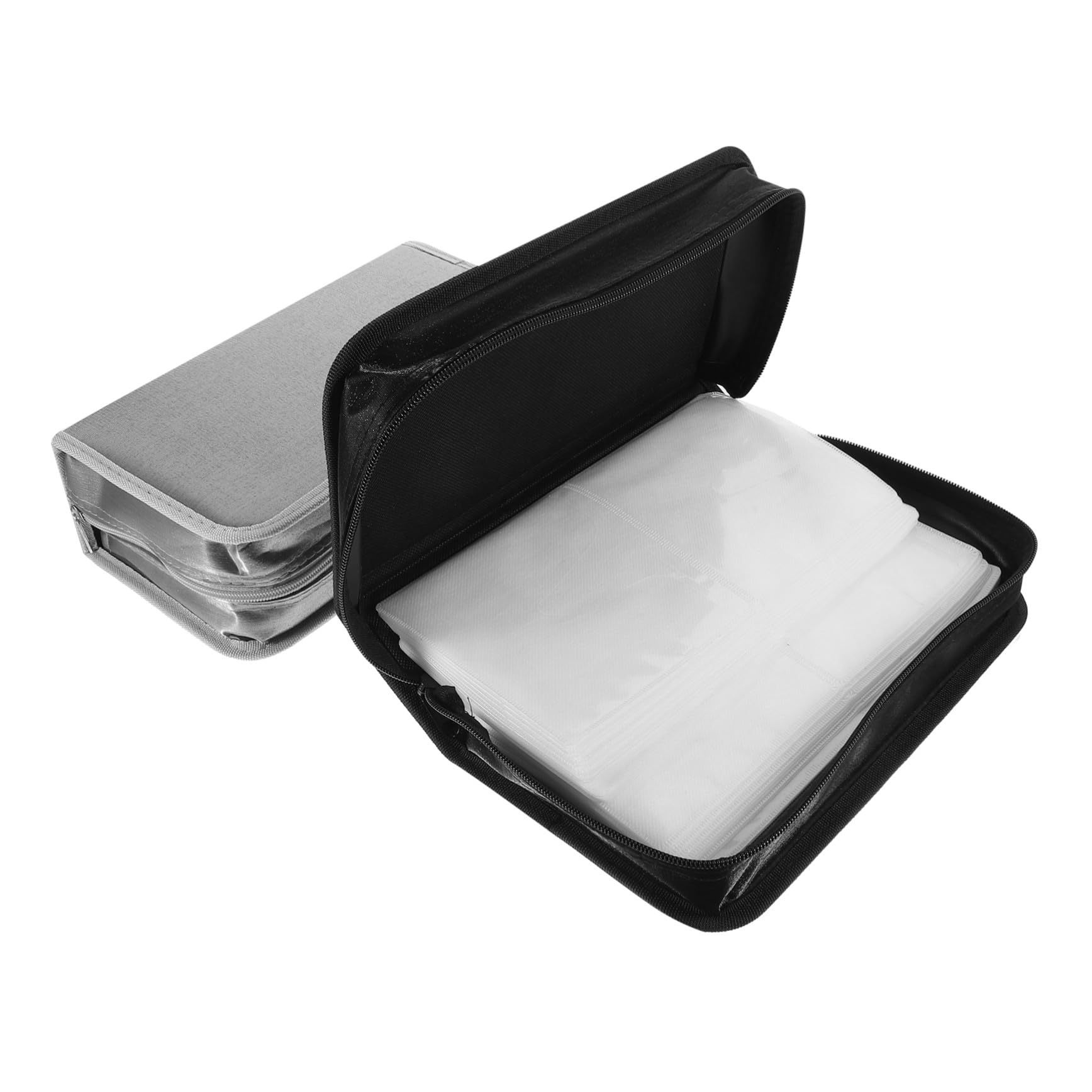 2 Stück Teiliges CD tragetaschen Reißverschluss Robuste und Leichte Dvd transporttasche Kratzfeste CD aufbewahrungstasche Kompakt und Platzsparend für Reisen und Zuhause