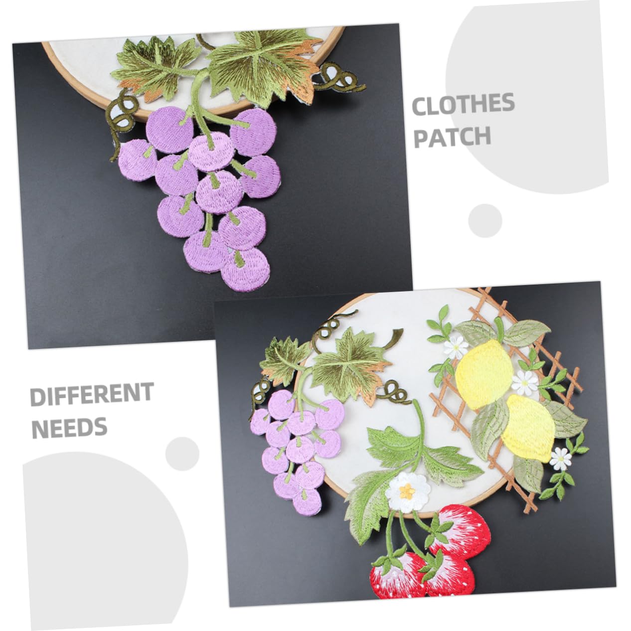 Angoily 5 Set Toppe Ricamate Frutta Per Cucire Applique Decorativi Per Giubbotti E Abbigliamento Design Fragola Per Riparazioni E Abbellimenti Tessili 3 Pezzi*5