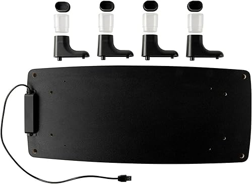 Miniatura 5 de 3M Soporte de monitor ajustable con concentrador USB de 4 puertos, negro, ideal para monitores de computadora, portátiles, televisores, altavoces,