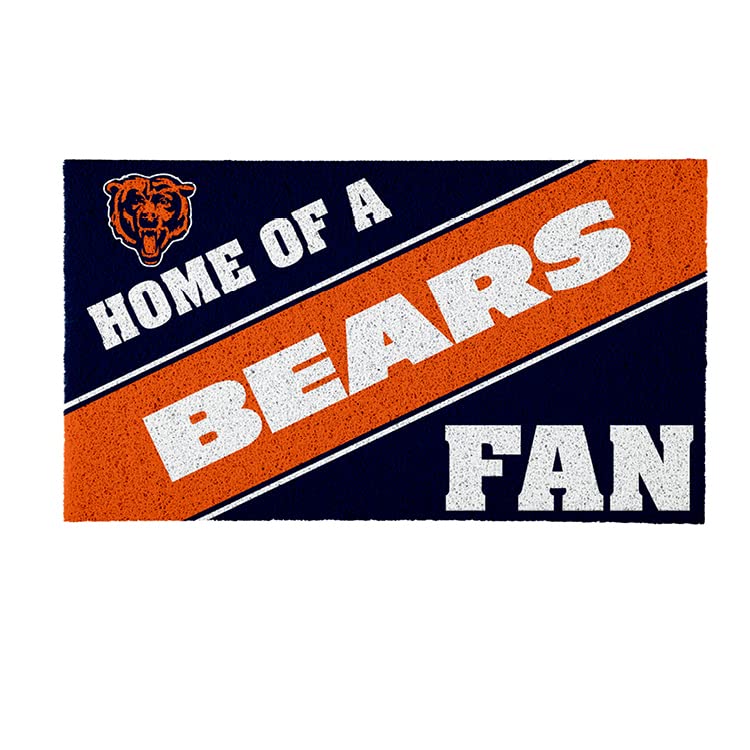 Team Sports America NFL Chicago Bears | Indoor and Outdoor Entryway | 28 x 16 Inches | Non Slip Back | Welcome Floor Mats | Muddy Dog Paws | Front Door Entrance Home Décor