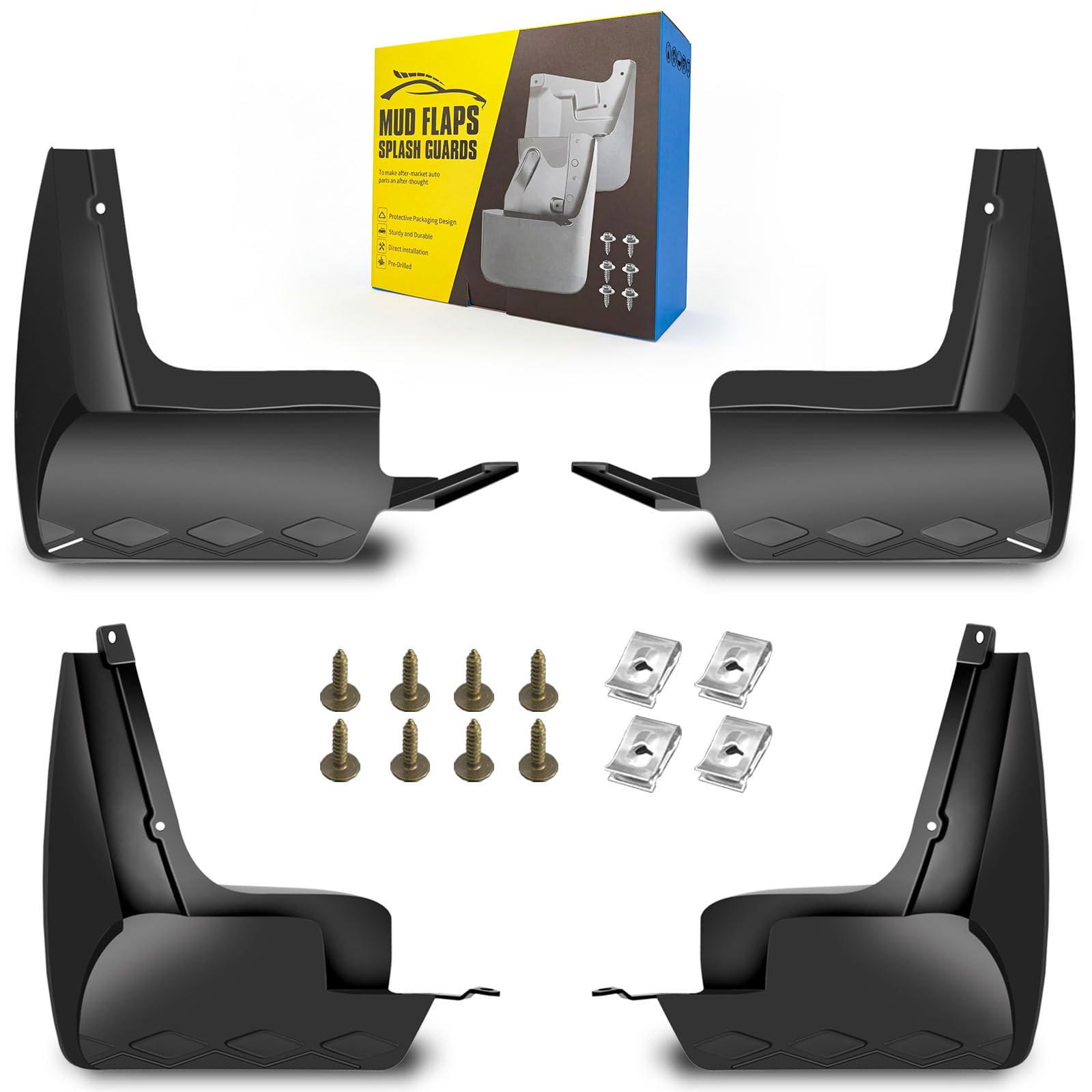 Mud Flaps Fit for 2021-2023 Volks-wagen ID.4, Dedicated Mudguard for Four Seasons Universal Protection, Not Fit The Model with Side Body Kits (Ground Kits) or Body Modifications. Front and Rear