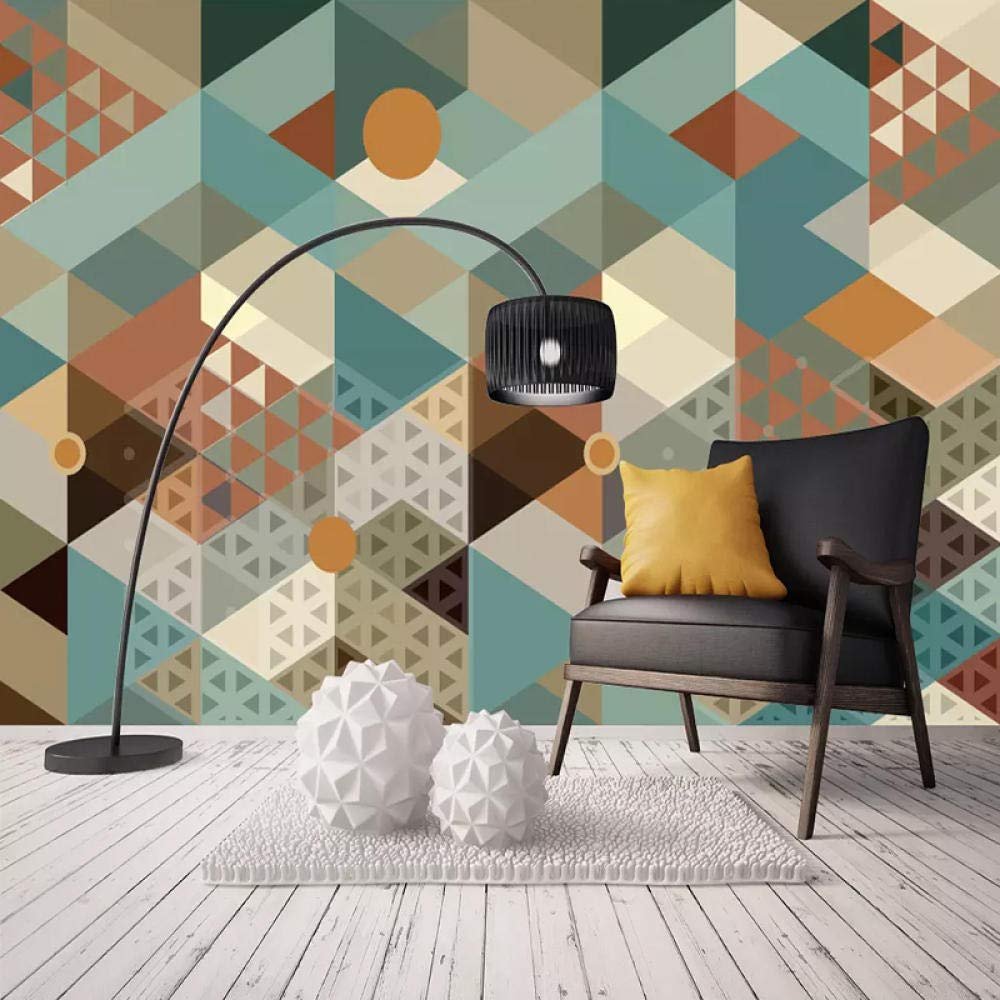 Photo peinture murale design géométrique et papier peint pour murs 3D premium