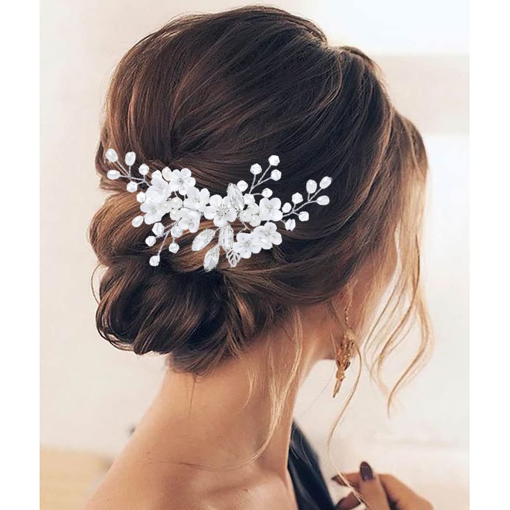 Fascia Capelli Fiore IYOU - Copricapo Principessa Con Perle E Cristalli