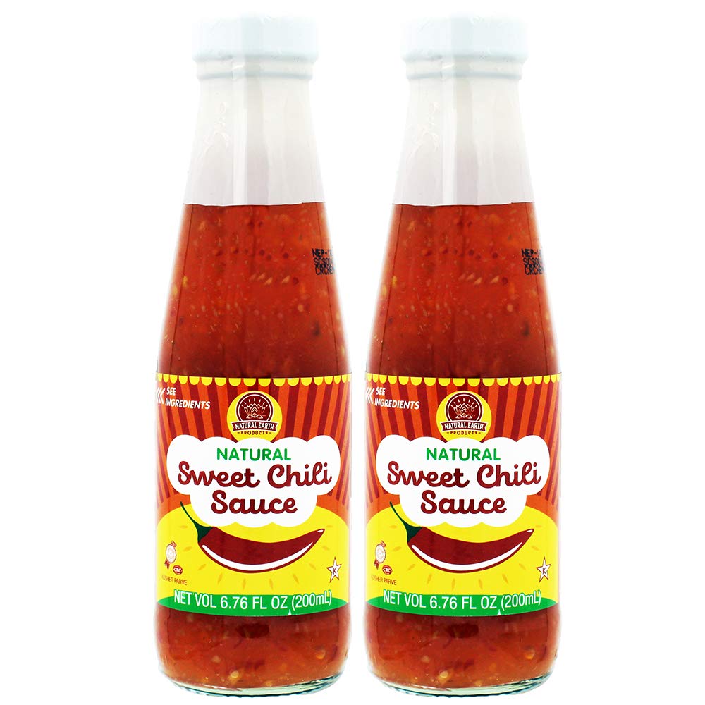 Sweet Chili Sauce - Made With Only Organic and Natural Ingredients, Kosher - Authentic Thai Sauce - Made in Thailand 6.67oz (2-Pack)
