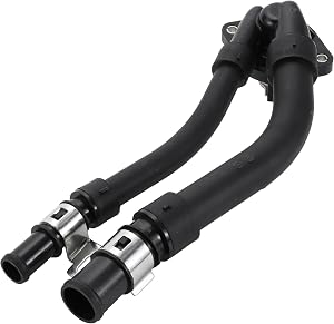 A ABSOPRO Car Thermostat No.1322000015 Engine Coolant Thermostat Housing Assembly for Mercedes Benz for Smart Fortwo 2008-2015 Plastic Black Durable