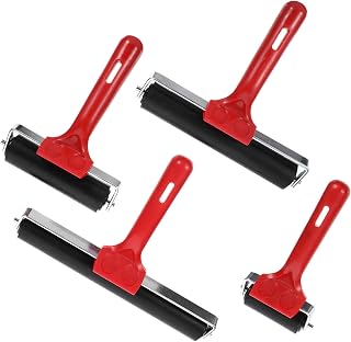 DOITOOL 4 Rodillos De Perforación Para Pintura Tinta Impresión A Color Manualidades Adhesivo Adhesivo Flexible Aplicador De Tinta De Estampación Goma