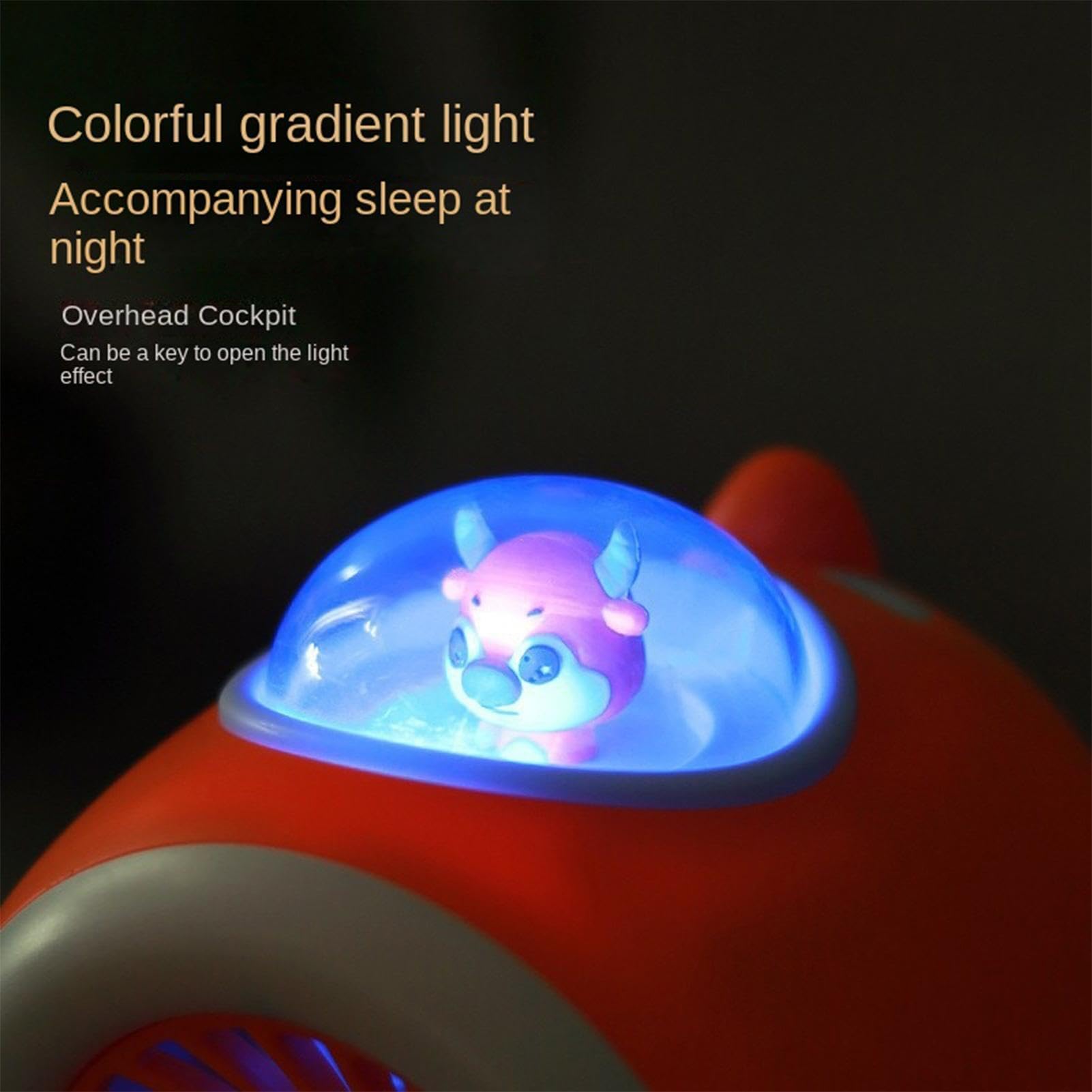 Ventilatore portatile per passeggino, 3 velocità, luce LED regolabile | Ventilatore elettrico da tavolo per bambini, adolescenti, adulti, asilo nido, passeggiate quotidiane, campeggio, casa, auto