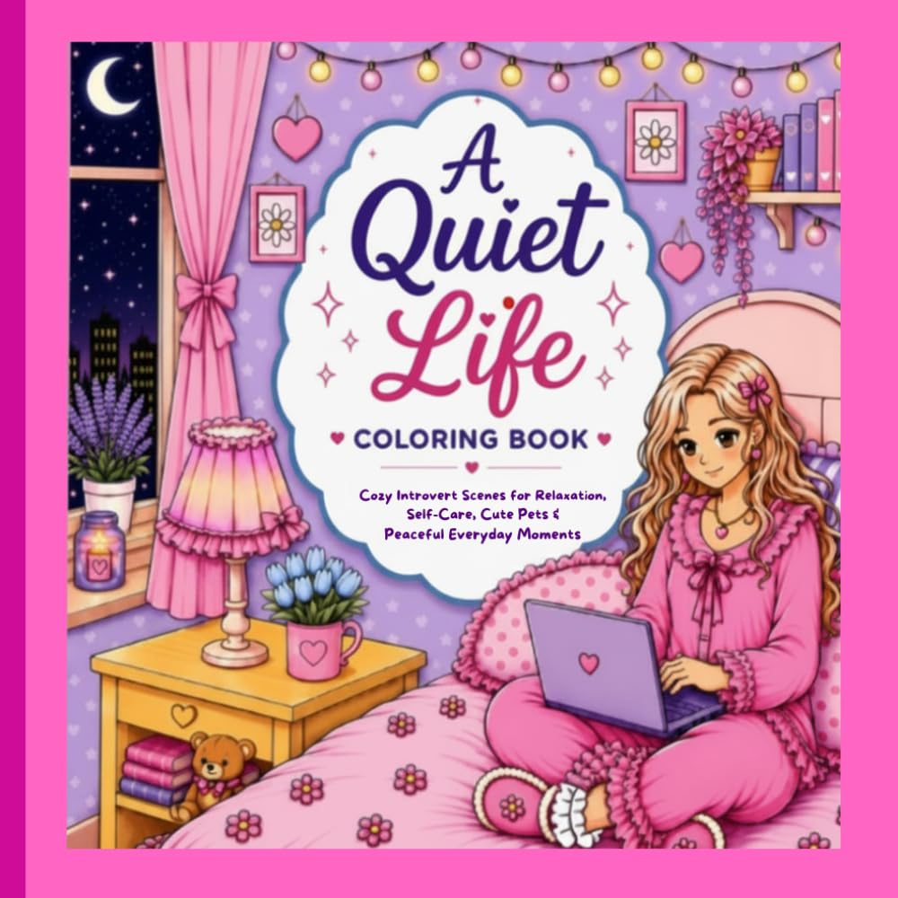 A Quiet Life Coloring Book: Cozy Introvert Scenes for Relaxation, Self-Care, Cute Pets & Peaceful Everyday Moments