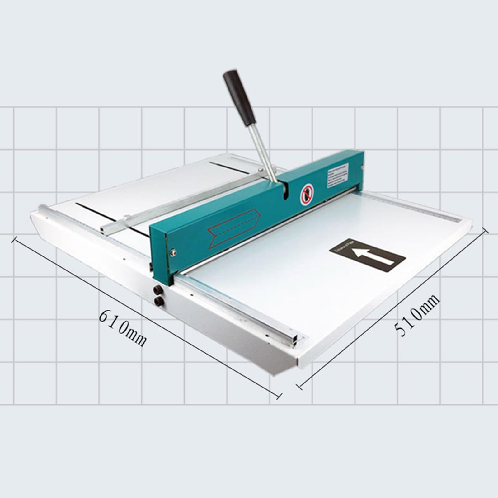 Cordatrice Manuale da 480 Mm, Macchina per Cordonatura/Perforazione, Pressa per Carta in Metallo Resistente, profondità di Indentazione 0,8 Mm, Cartoncino, Carta per Fotocopie, Raccoglitori