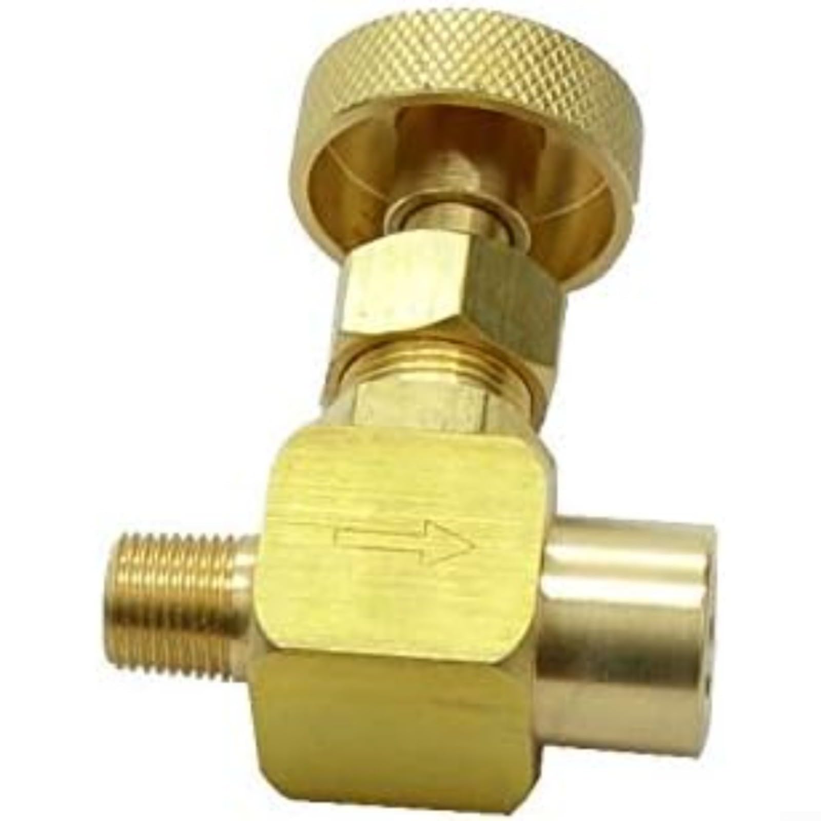 Válvula de aguja de latón NPT para control de flujo de alta presión 600 PSI