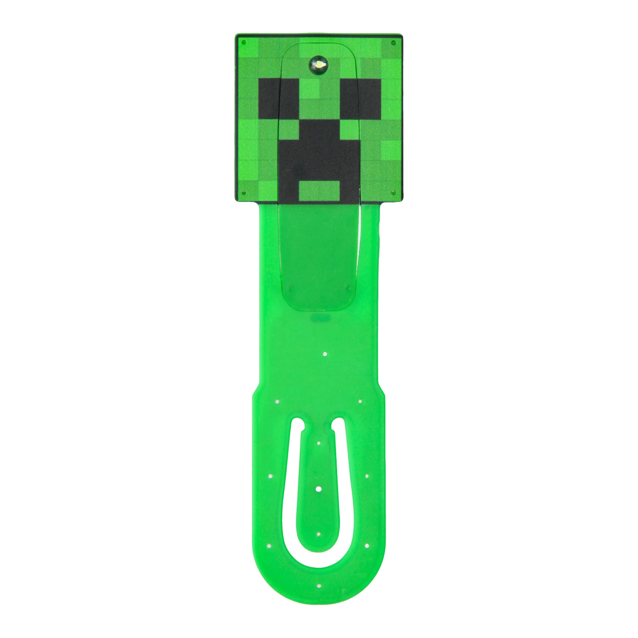 Paladone Minecraft Creeper Clip-On LED Reading Light & Bookmark, Officially Licensed Gifts for Gamers, Book Accessories for Pop Culture Fans, Kids, Teens, Adults, Battery Powered Mini Lamp