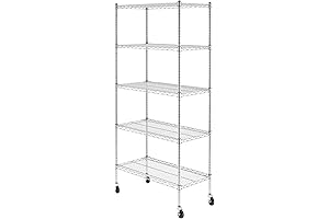 SafeRacks Premium NSF-Certified 5-Tier NSF Wire Shelving Unit