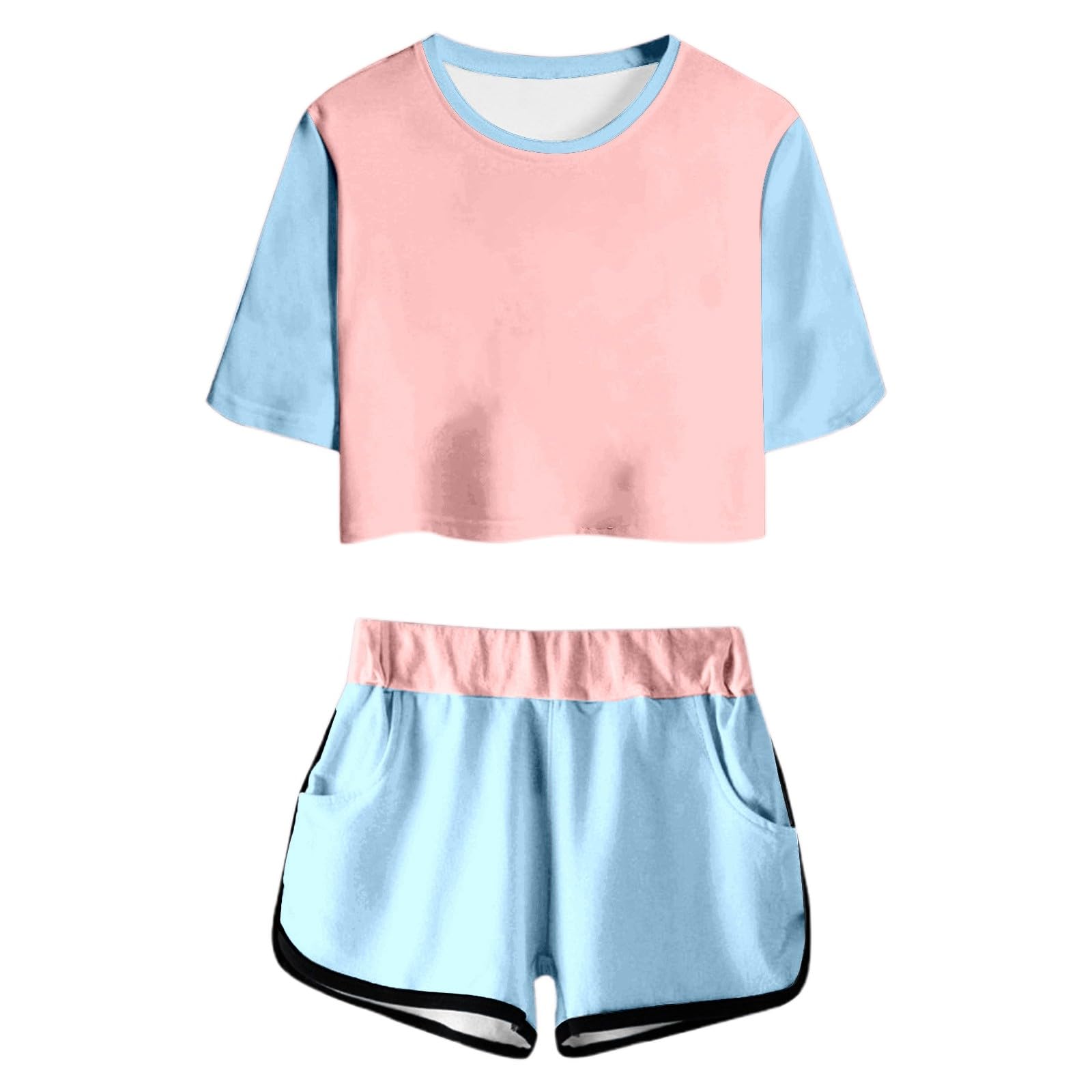 Ensemble de vêtements d'été pour petites filles, t-shirt court pantalon à la mode, tenues pour enfants de 5 7 9 10 12 ans, 2021 / Vêtements pour enfants