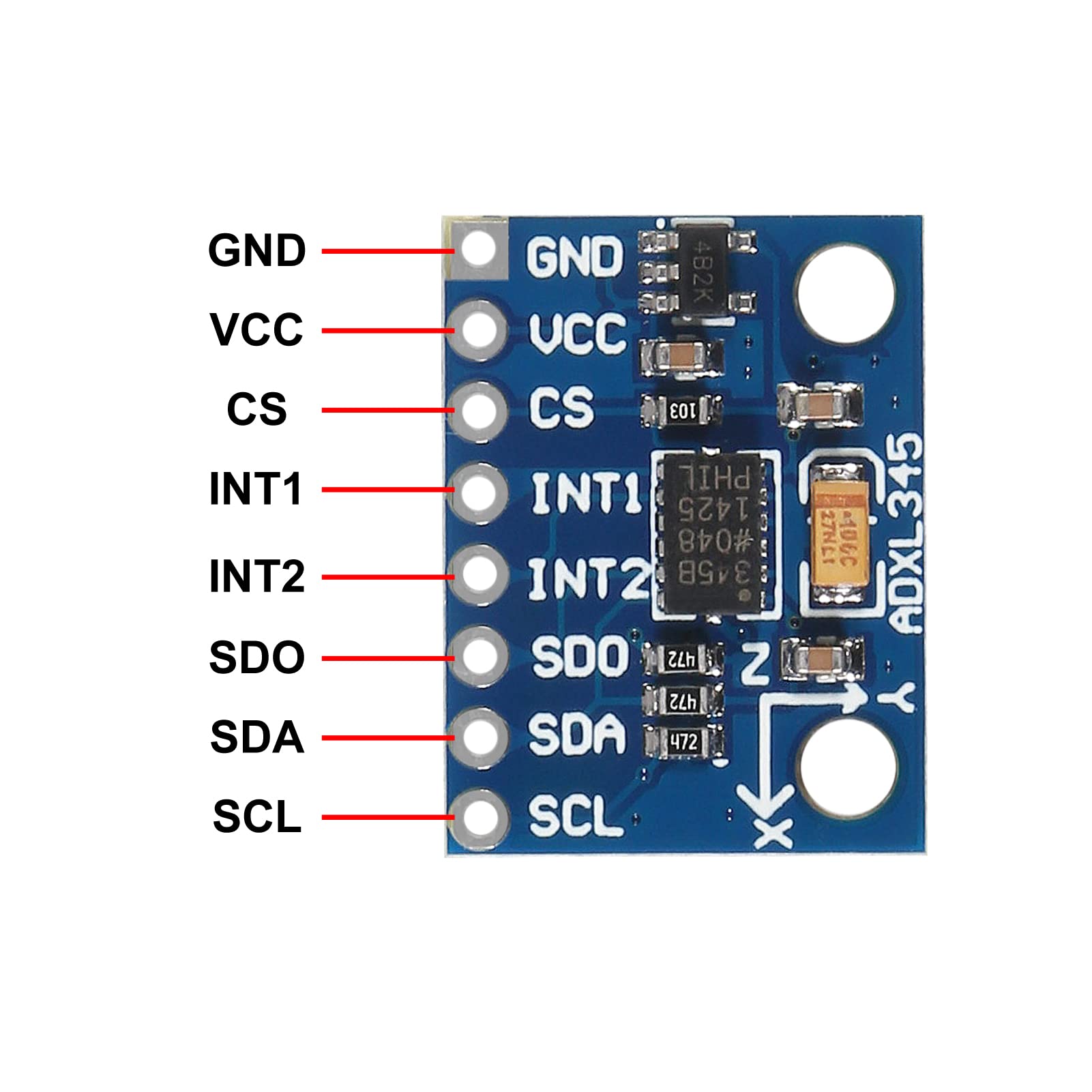 Adxl345 Accelerometer GY-291 ADXL345 3-Axis Accelerometer Module ...