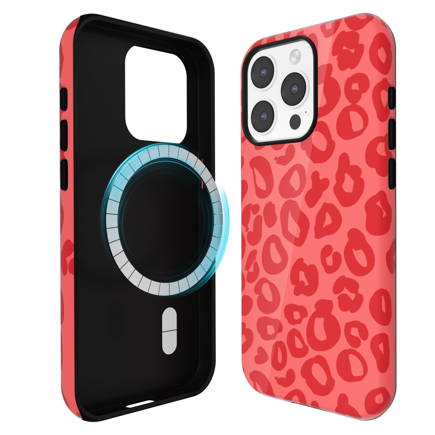 Svanove for iPhone 15 Pro Case Cheetah Print, Compatible with Magsafe Magnetic Leopard Phone Case, Girly Cute Trendy Retro Animal Print Aesthetic