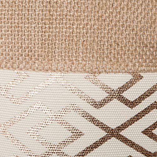 Dii Jute Storage Collection Collapsible Burlap Diamond Storage Bin, Large Rectangle, 17.5X12X15", Bronze #TOP3