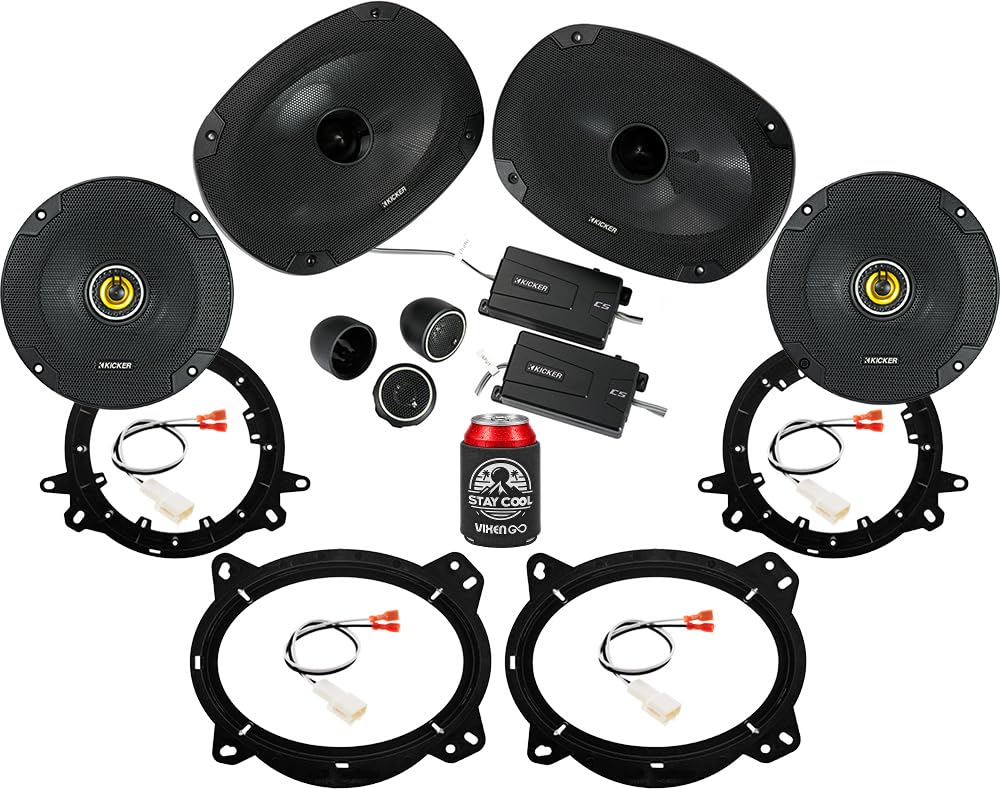 Amazon.com: KICKER Front and Rear Door 6x9 & 6.5 Speakers Kit for