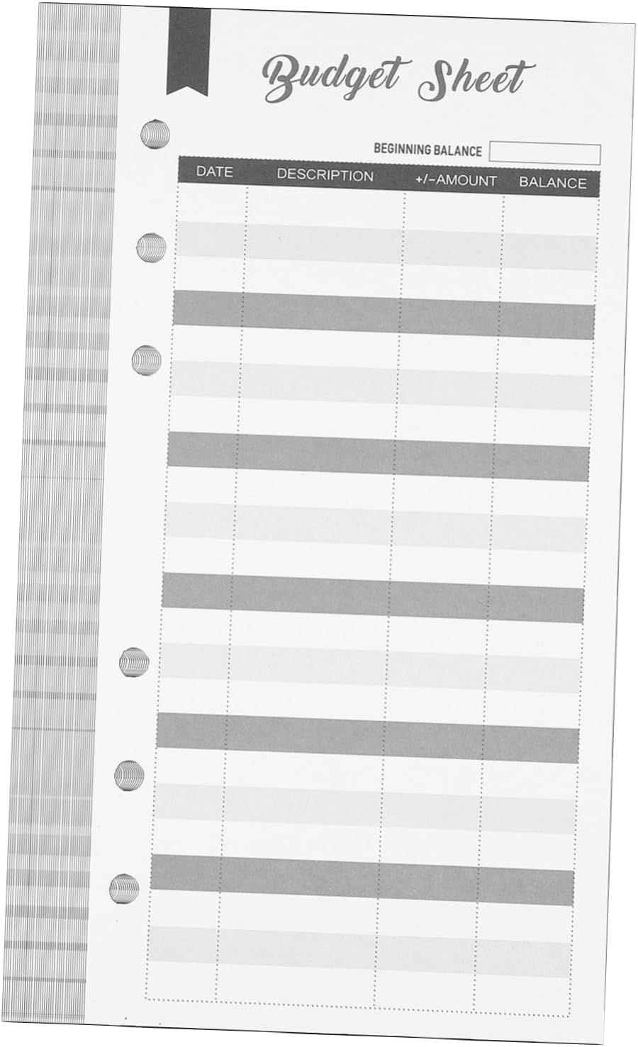 60pcs Budget Planner Insert Paper Cards for Daily Use