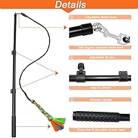 Vista 3 de ASOCEA Poste de coqueteo para perros, varita extensible interactiva, juguetes interactivos para perros, palo de coqueteo para mascotas