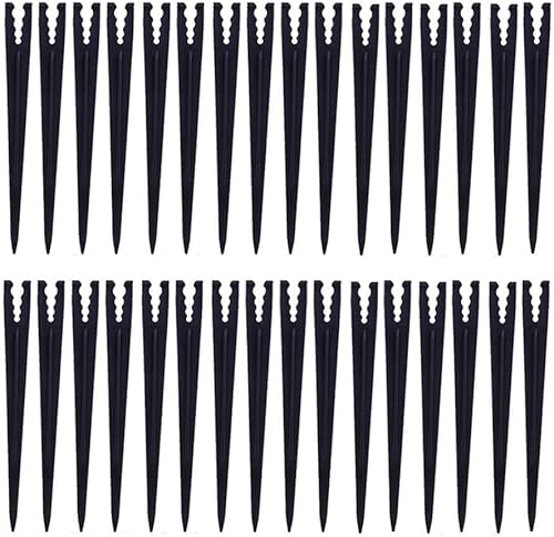 Miniatura 1 de 200 estacas de plástico para riego por goteo para manguera de tubo de 14 de pulgada, soporte de manguera de riego de 47 o 35 y emisoreskits de riego