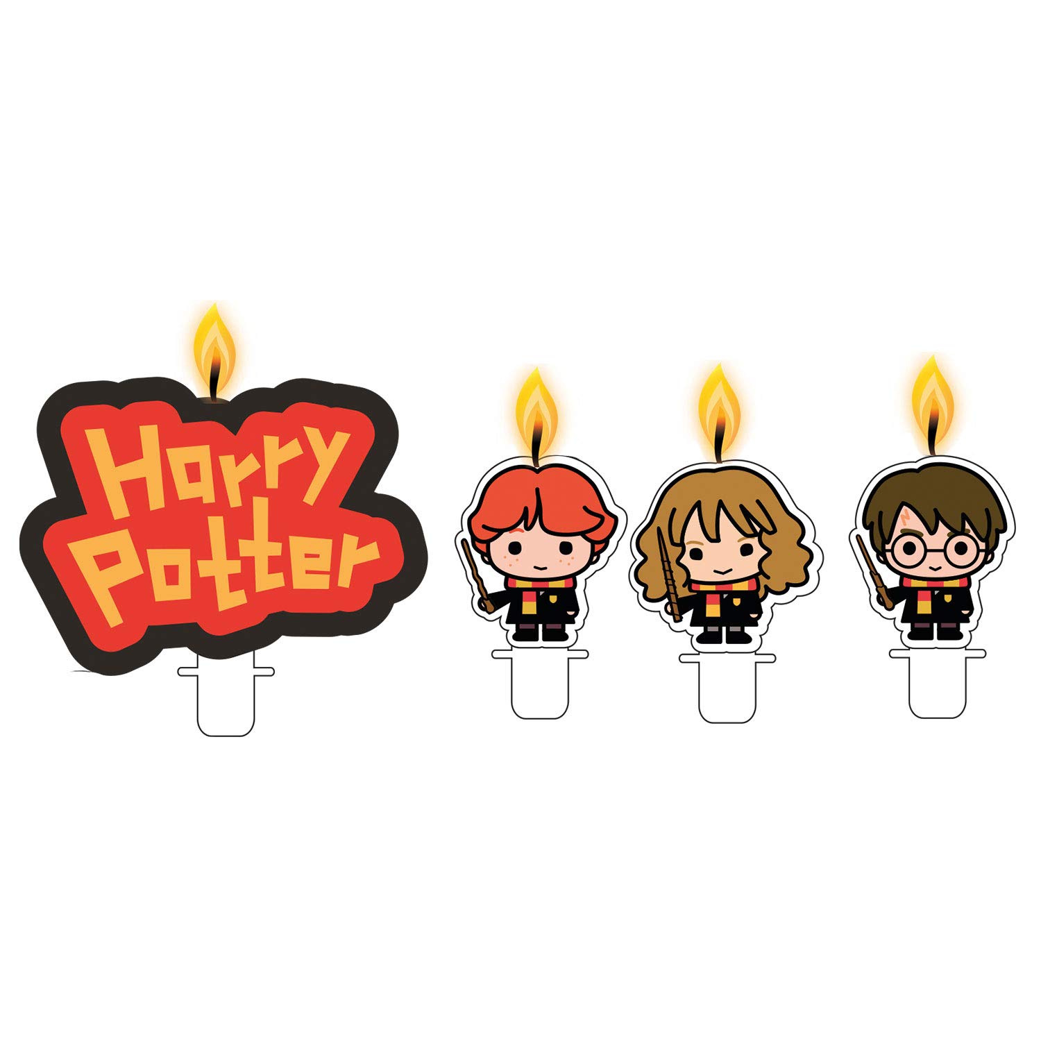 amscan 9905198 Birthday Candle Set with Harry Potter Theme-4 Pcs