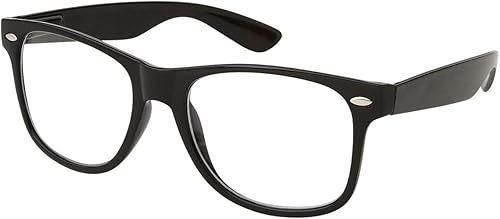Lentes transparentes templados de marco con resorte negros de gran tamaño Retro Nerd Geek anteojos Lentes transparentes templados de marco con resorte negros de gran tamaño Retro Nerd Geek anteojos