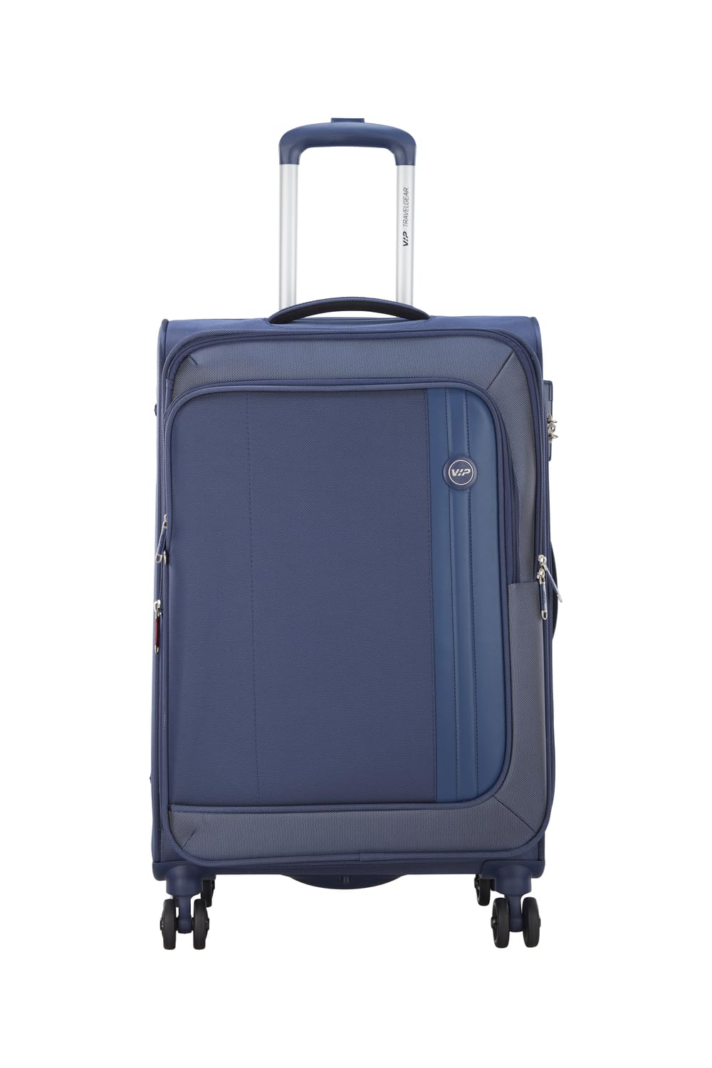 VIP Unicorn Nxt 8W Str 69 Cm | Check-in Polyester Soft Sided 8 Wheels Spinner Trolleys (Blue, Medium)