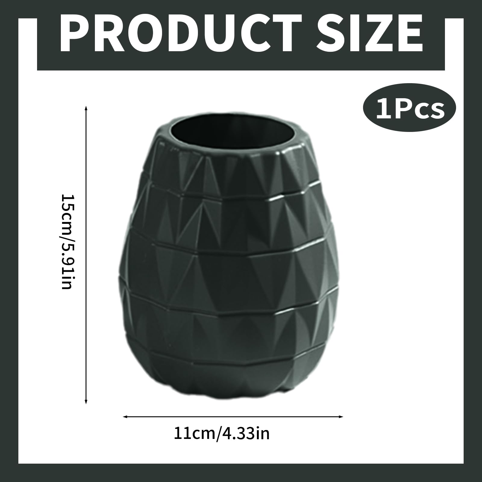 Vase Decorative Unbreakable Plastic Vases for Flowers Tall Modern Flower Vase for Living Room Office Desktop Wedding Decoration (Navy blue) - Image 2
