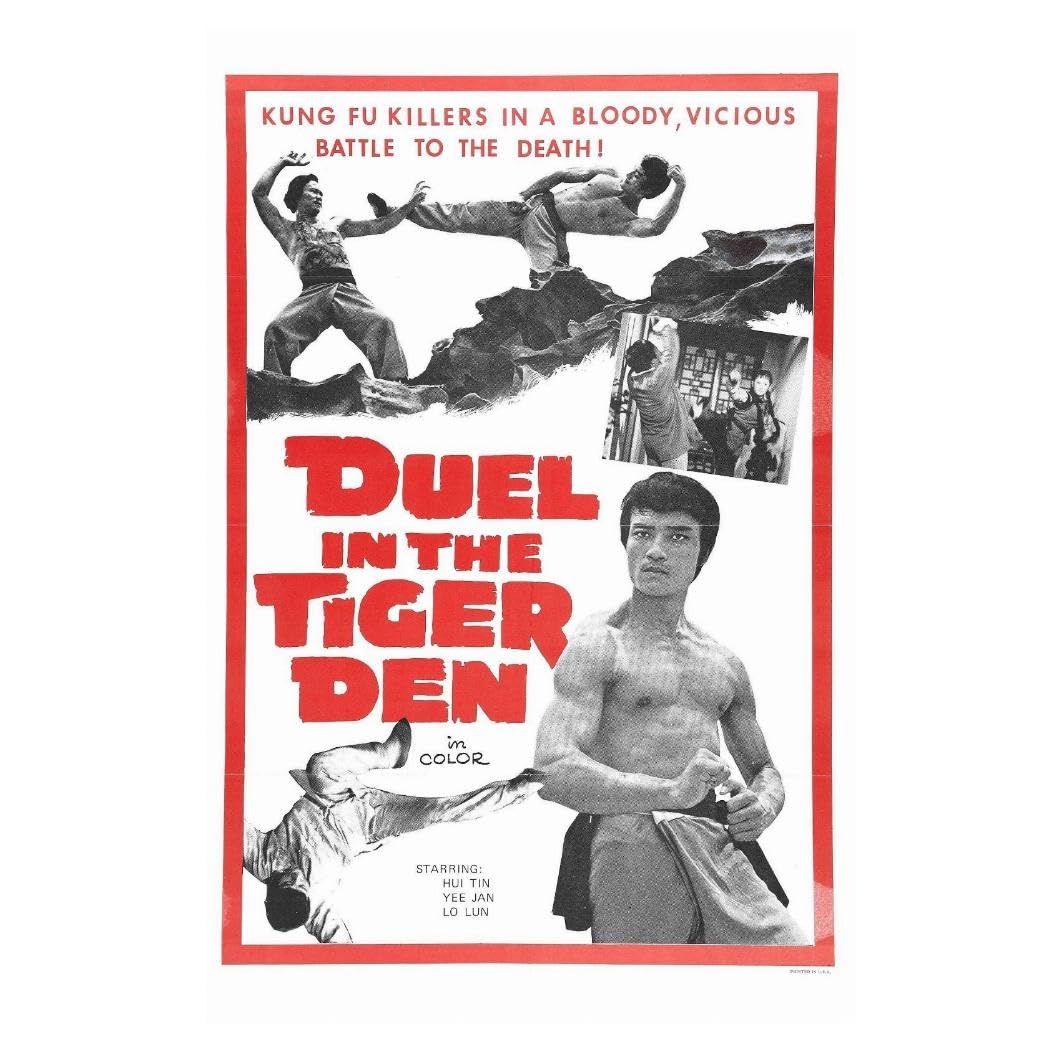ALCOBEST Duel in the Tiger Den 1972 Kung-Fu Action Movie Wall Decor Print 12x16 Poster