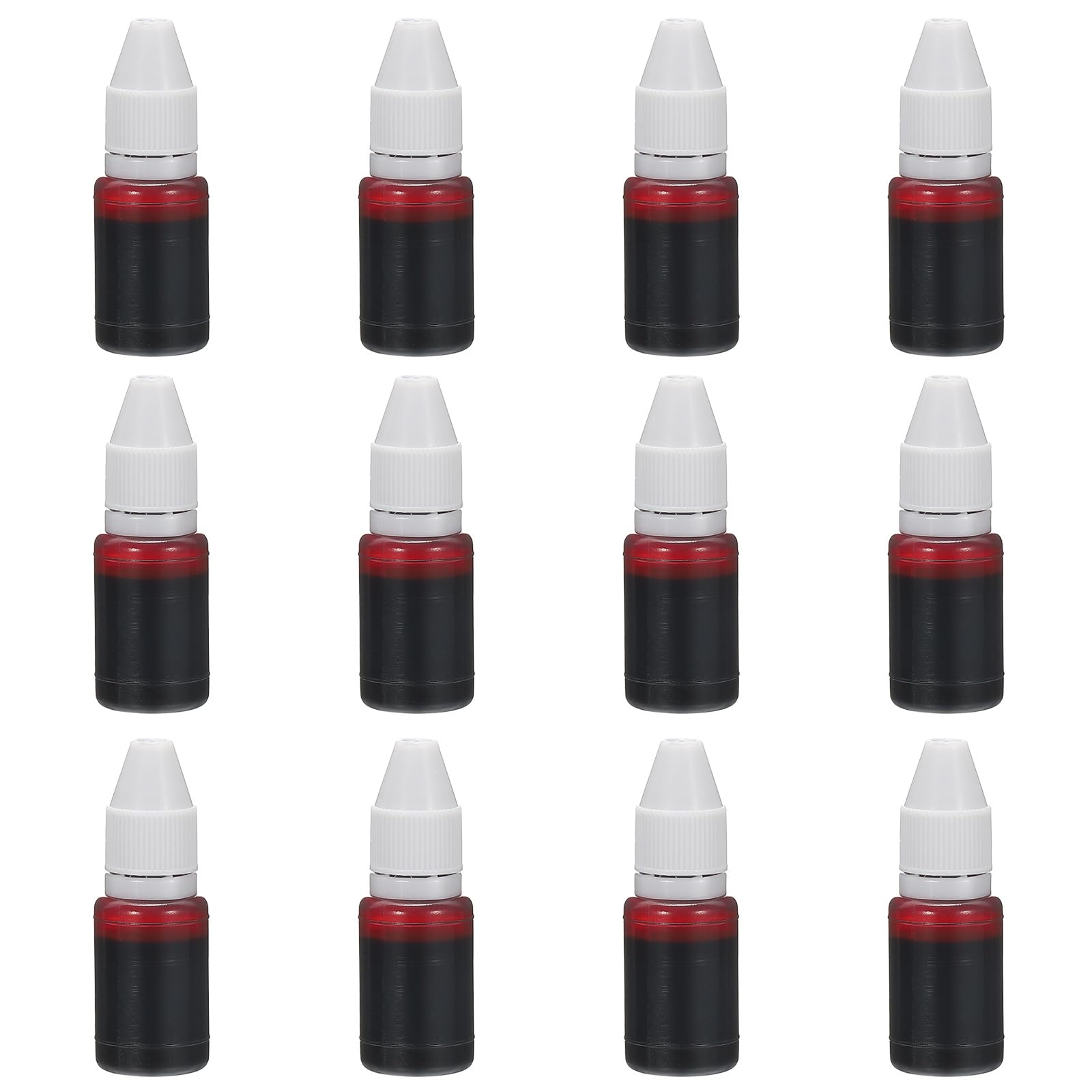 PATIKIL 0.33oz Refill Ink for Stamps and Ink Pads 12Pcs 10ml Stamp Pad Ink Refill for Office Stamp Self Inking Stamp Date Stamp Scrapbooking