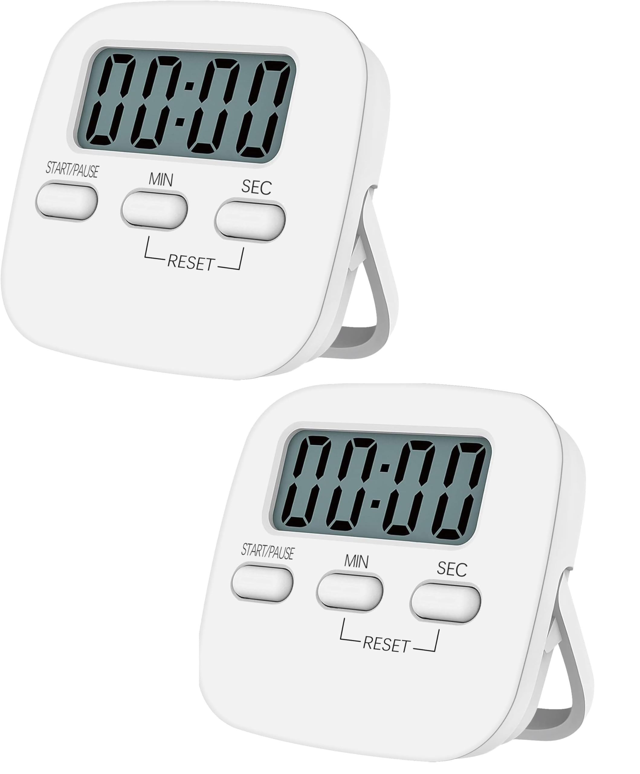 Ramkuwar with device of R Magnetic Countdown Cooking Digital Kitchen Timers with Louder Alarm Big Digital Back Stand Hanging Hole for Cooking Kids Teacher Gym Oven - Pack of 2