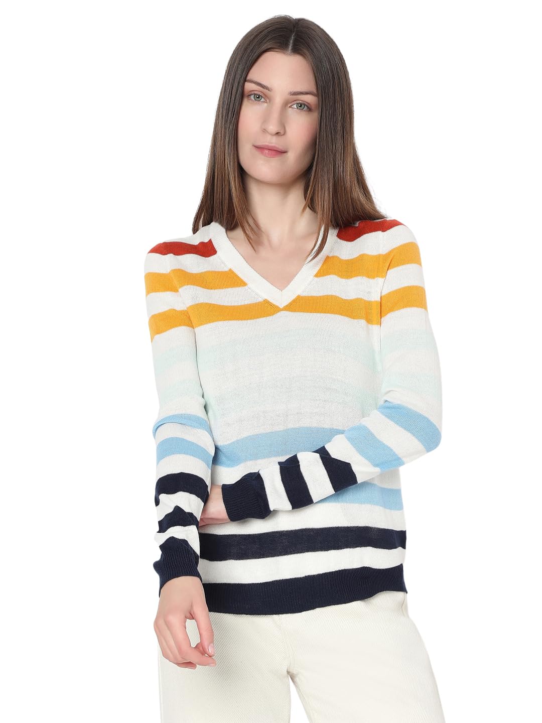 Women's Acrylic Casual Pullover Sweater