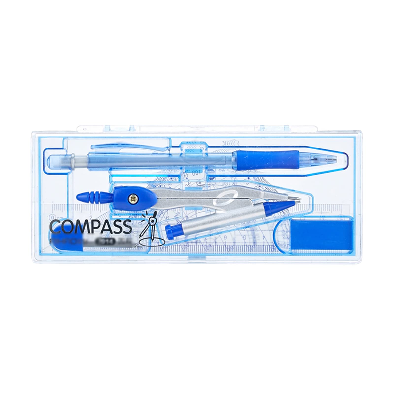 SwePer Boussole Professionnelle Boussole en métal avec boîte rectangulaire Kit de géométrie mathématique for étudiant et ingénieur Dessin 0,7 mm Ensembles de kit de géométrie de Crayon mécanique (Col