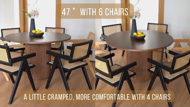 Amazon.com - SIMTONAL Round Wood Dining Table Modern Kitchen