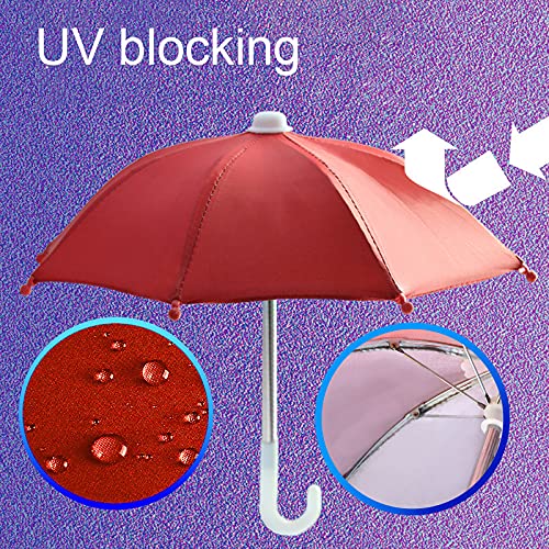 Crazyfly Mini Paraplu, draagbare waterdichte telefoon beschermende paraplu duurzame UV-bescherming paraplu mooie pop decoratie schattige ambachtelijke paraplu voor buiten - Image 4