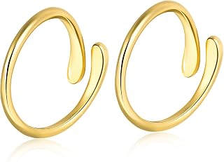 2pcs Gold Toe Rings, Water Drop Style Copper Adjustable Open Toe Rings Elegant Summer Beach Foot Jewelry for Women