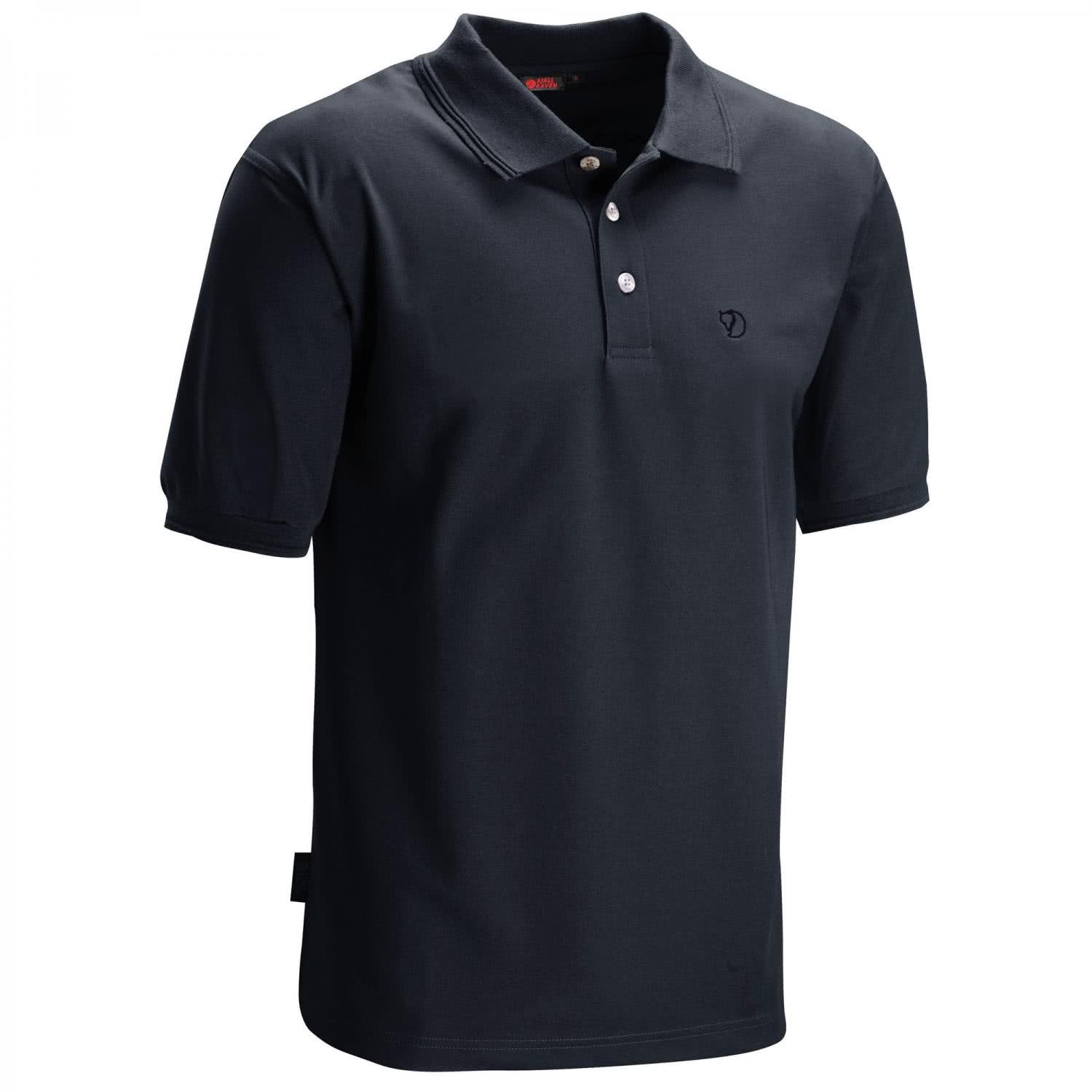 Fjällräven Herren Crowley Pique Kurzarm polohemd, Blueblack, M EU