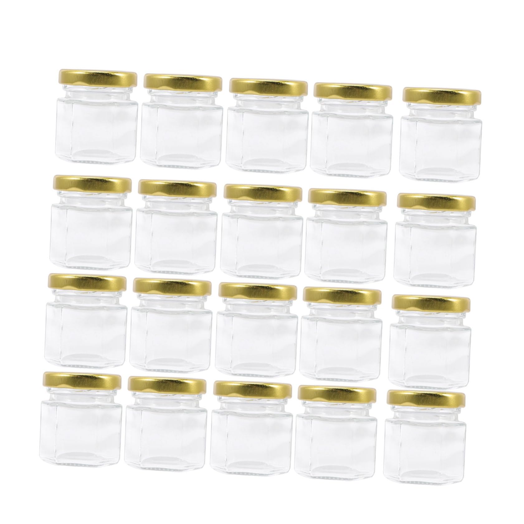 1 Satz Lebensmittelbehälter Luftdicht Krüge Mit Deckel Honeypot Gewürzgläser Honig Hochzeitsbevorzugungsgläser Winzige Gläser Jamgläser Gewürzflasche Glas 20 Stück