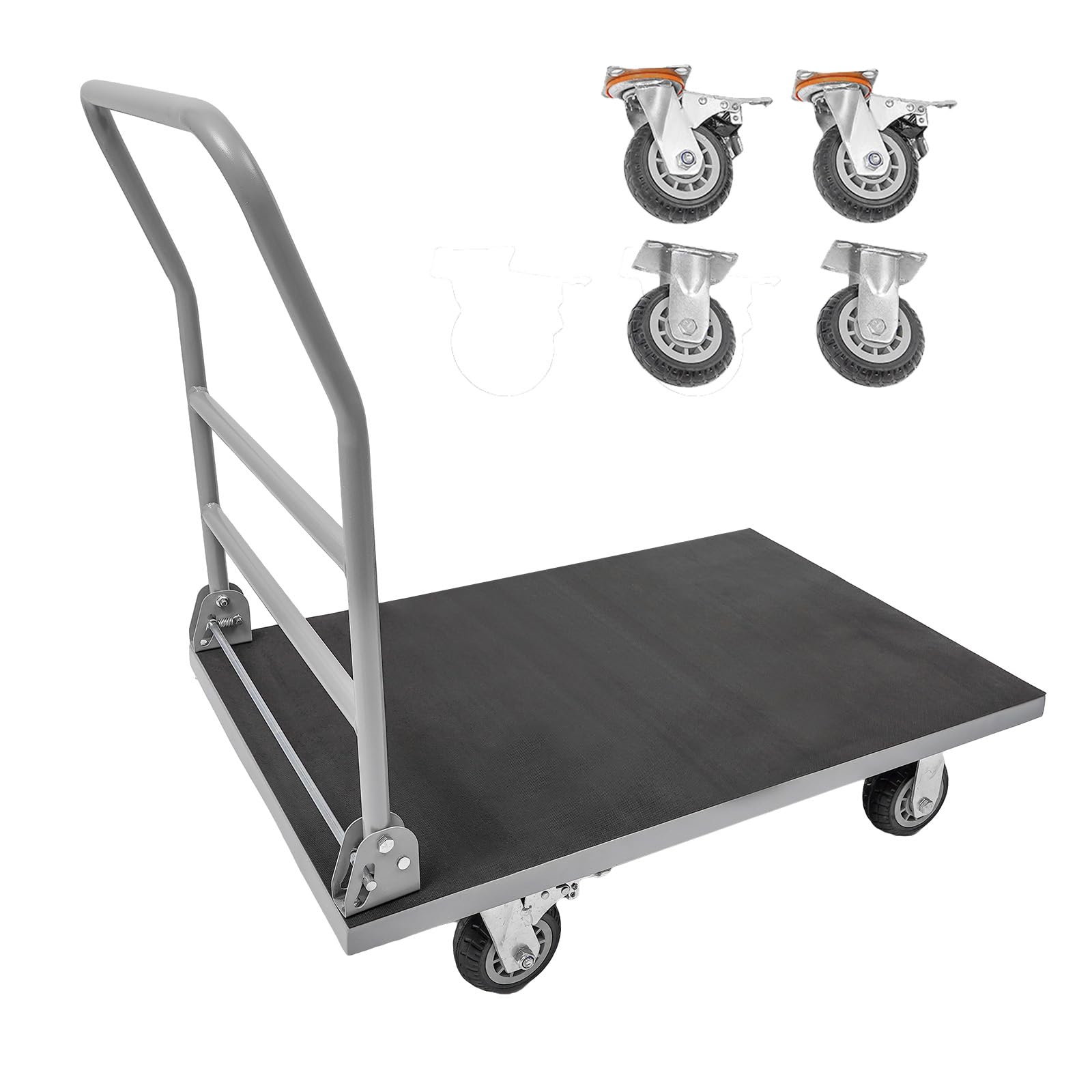 JAYGOVAN Platform Truck with 2200lbs Weight Capacity Heavy Duty Utility Push Carts,35