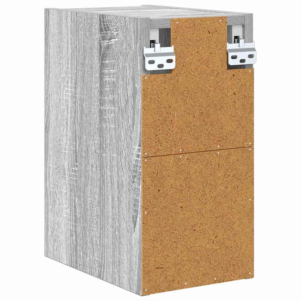 Hängeschrank Graues Sonoma Holzwerkstoff 20 x 29,5 x 40 cm mit viel Stauraum für Küche, moderner Wandschrank, ideal als Vorratsschrank, Organizer für Geschirr und Besteck