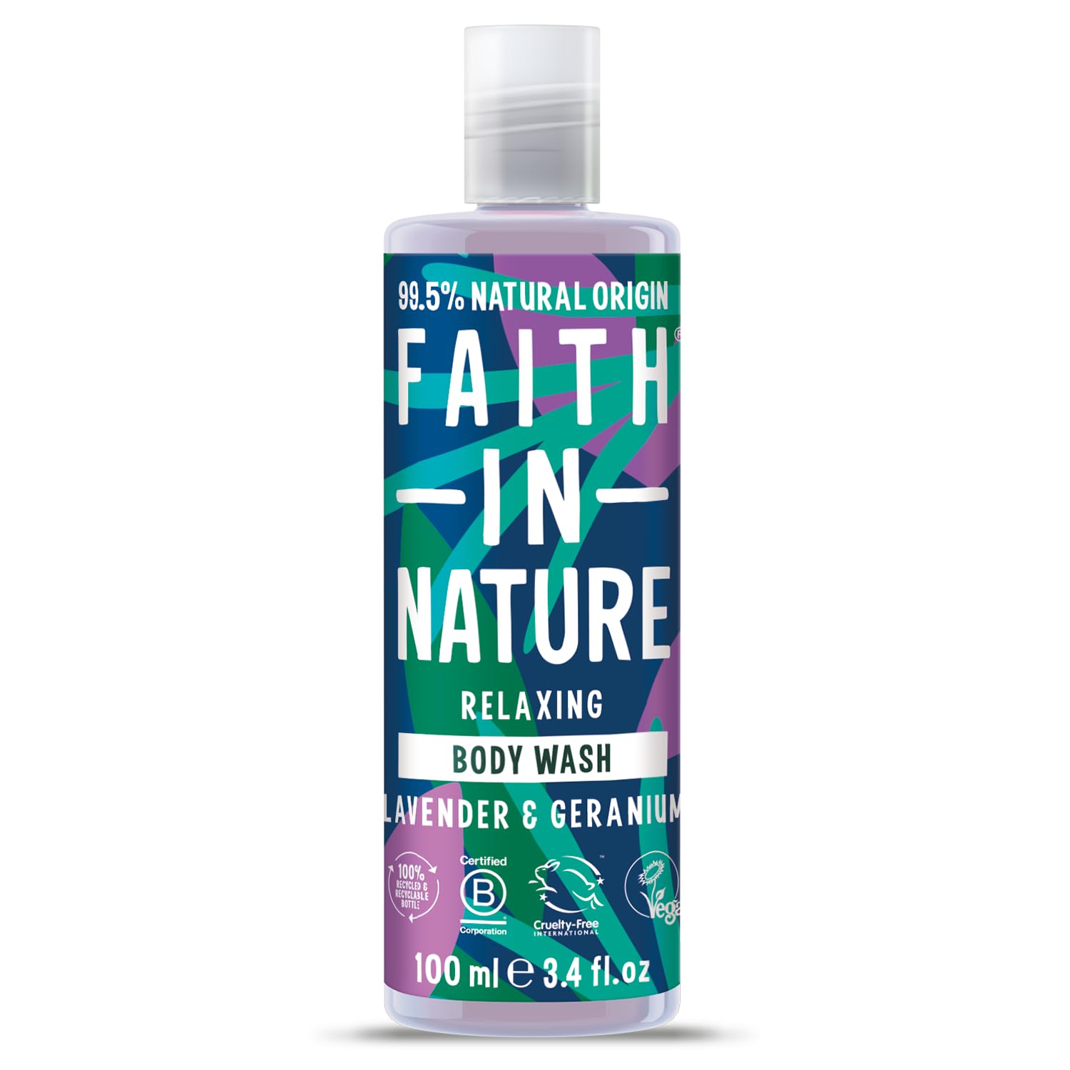 Faith In Nature 100ml Travel Size Lavender and Geranium Body Wash