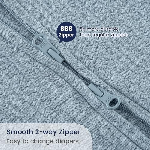 Image of PHF Soft Muslin Cotton Baby Sleep Sack 0-6 Months, 2 Pack 100% Cotton Sleeping Sack for Summer, 0.5 TOG Baby Wearable Blankets with 2-Way Zipper, Sleep Sacks for Girls Newborn, Mermaid