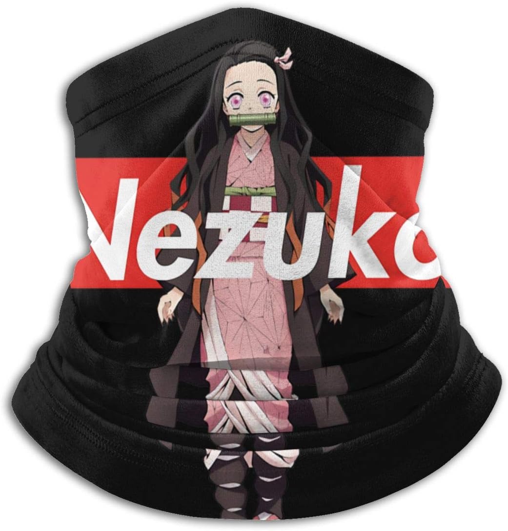 Nezuko Kamado - Supreme Box Kimetsu No Yaiba Anime - Blade Of Demon Destruction Face Mask Unisex Neck Warm Scarf Microfiber Bandana Multi-Function Balaclava for Outdoor