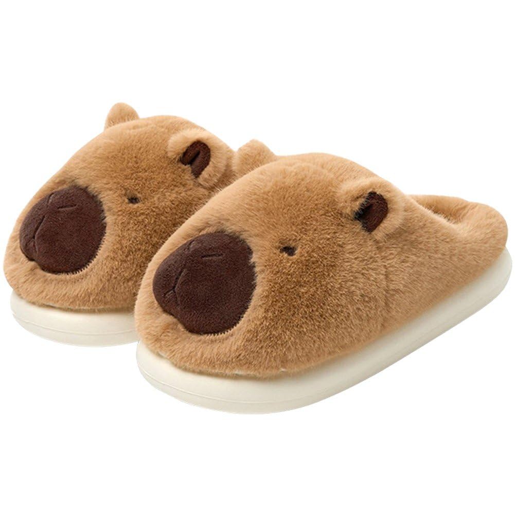 Capybara Hausschuhe Paare - Lustige Plüsch Pantoffeln Mit Rutschfester Sohle