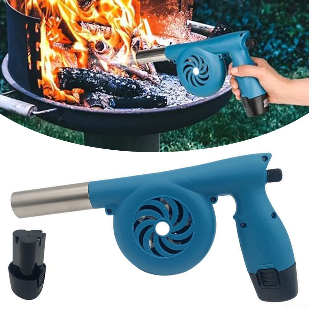 Soffiatore elettrico per esterni, per barbecue, design ergonomico e portatile per una facile manipolazione