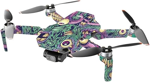 Miniatura 2 de MightySkins Compatible con DJI Mini 2 Dron portátil  Ojos y dientes  Funda protectora de vinilo duradera y única  Fácil de aplicar, quitar y cambiar