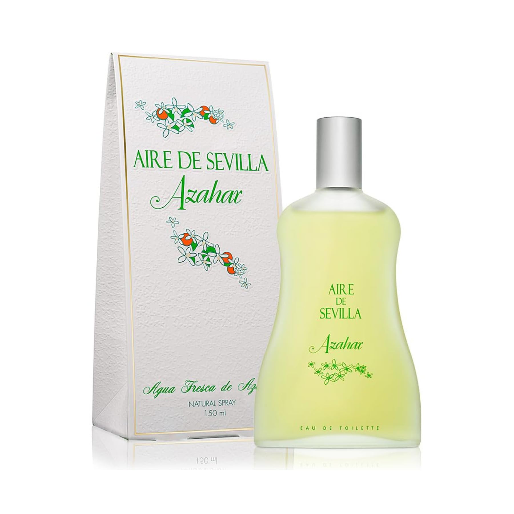Instituto Español Aire de Sevilla Agua de Azahar, Fresh Eau de Toilette Spray for Women, Citrus Blossom Scent, 5.1 fl oz (150 ml),– Made in Spain